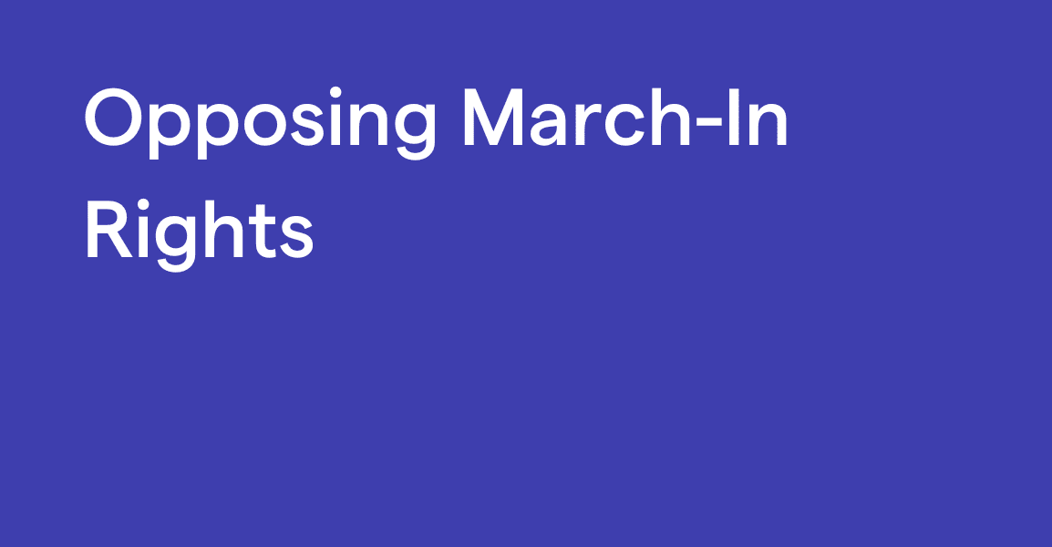 Opposing March-In Rights 