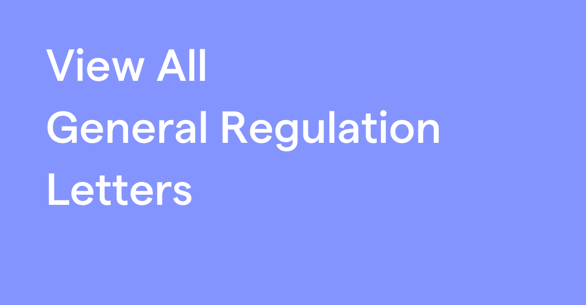 View All General Regulation Letters