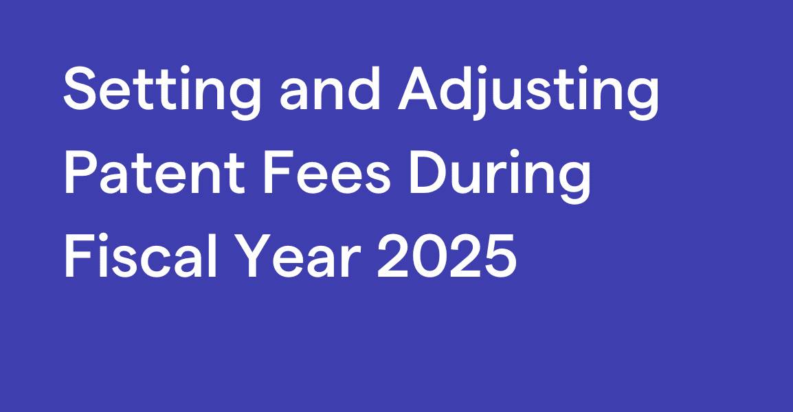 Setting and Adjusting Patent Fees During Fiscal Year 2025